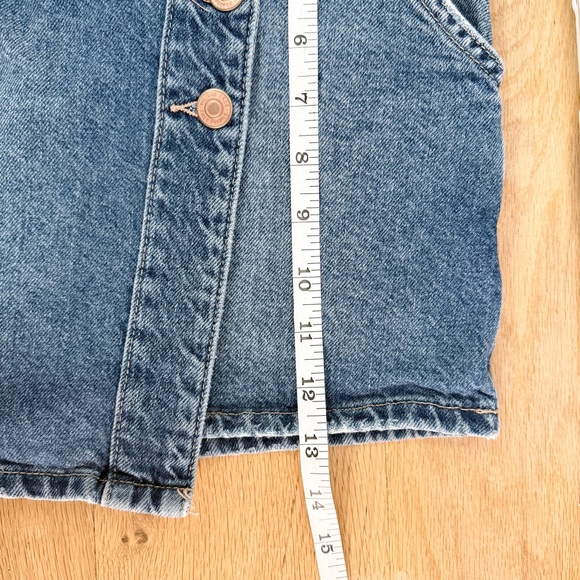 We the Free Free People Wynne Wrap Button Front Denim Mini Skirt - Picture 8 of 8